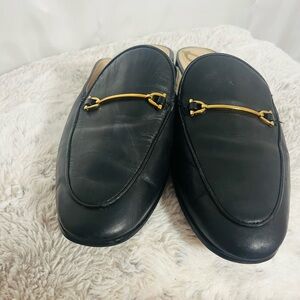 Sam Edelman Black and Gold Loafers Slip-Ons